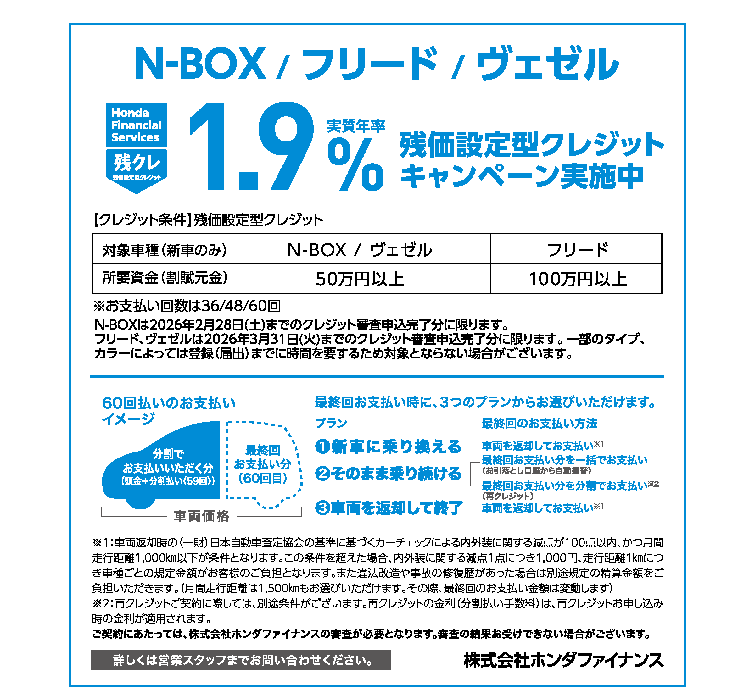 残クレキャンペーン！